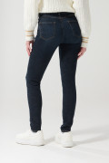Jean azul intenso jegging con costuras visibles y tiro alto