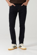 Jean azul intenso skinny con tiro bajo y cremallera
