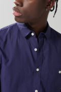 Camisa unicolor cuello sport collar con botones