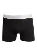Bóxer negro midway brief-largo con ajuste y costuras planas