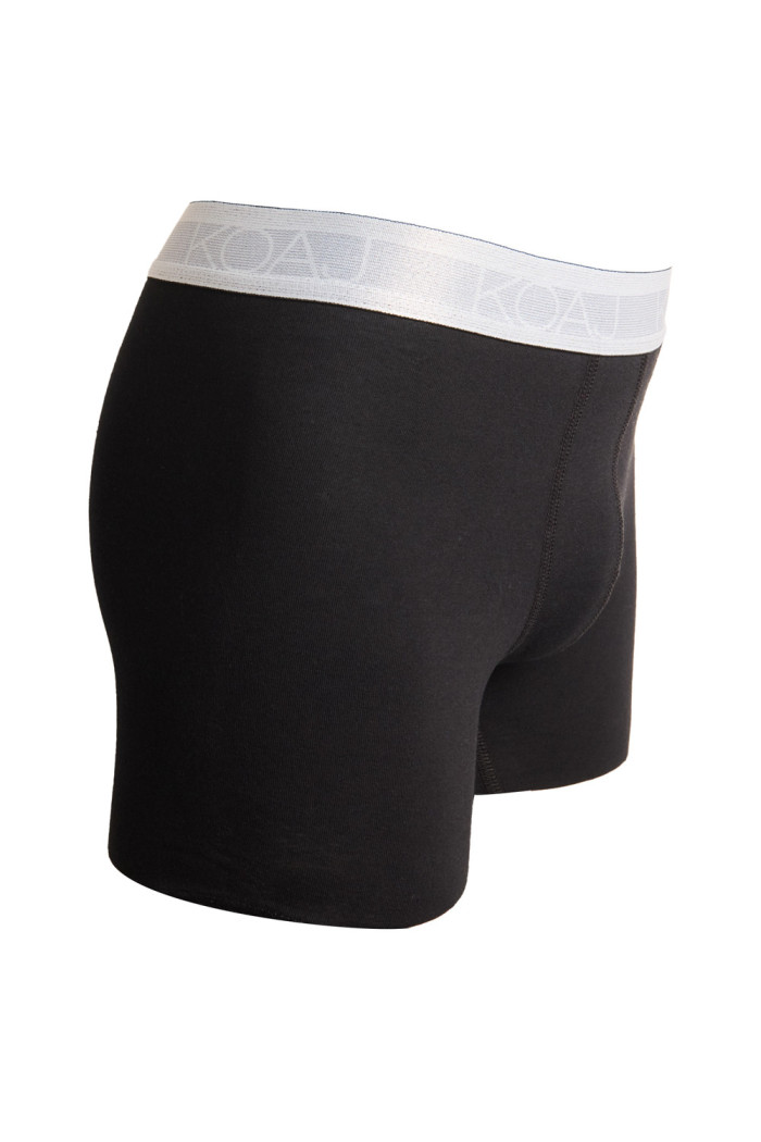 Bóxer negro midway brief-largo con ajuste y costuras planas