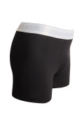 Bóxer negro midway brief-largo con ajuste y costuras planas