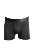 Bóxer gris oscuro midway brief-largo en algodón