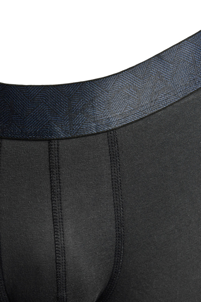 Bóxer gris oscuro midway brief-largo en algodón
