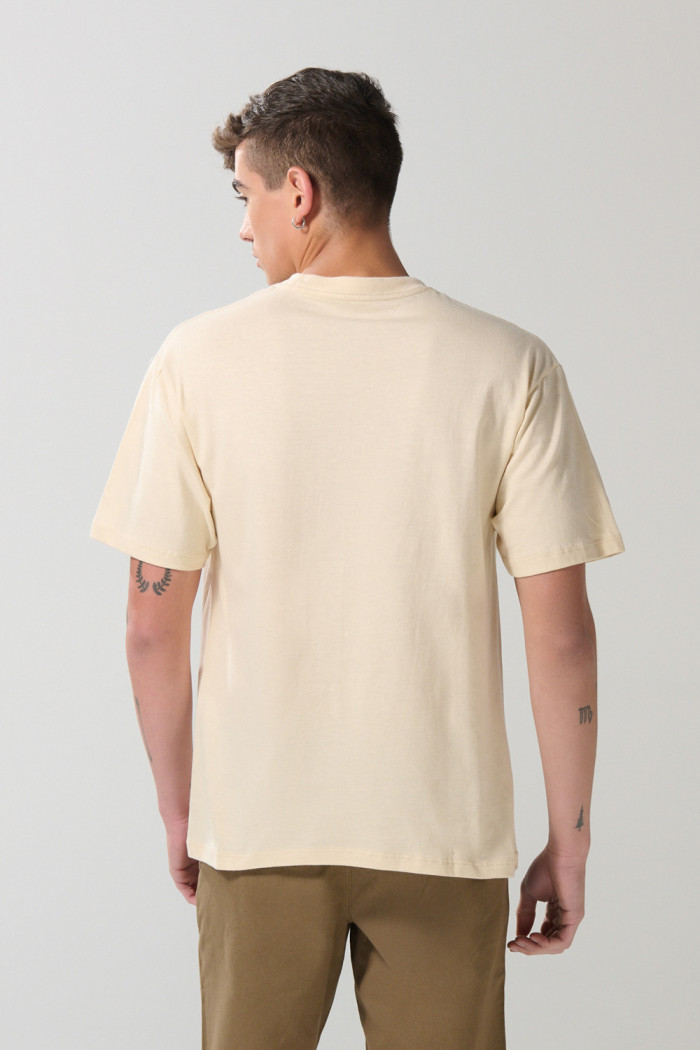 Camiseta kaki clara de Félix el Gato con manga corta