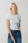 Camiseta azul clara cuello redondo de Tom y Jerry