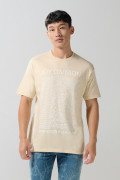 Camiseta cuello redondo kaki con arte de Joy Division