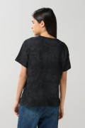 Camiseta negra tie dye manga corta de Garfield
