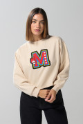 Buzo de My Melody kaki claro crop top