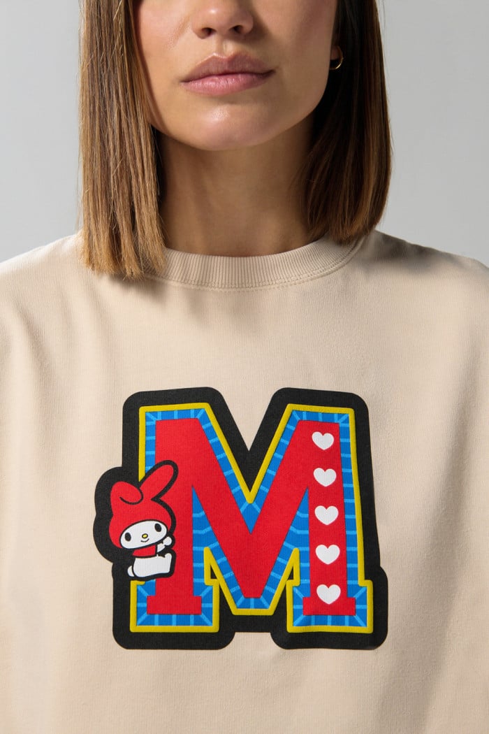 Buzo de My Melody kaki claro crop top