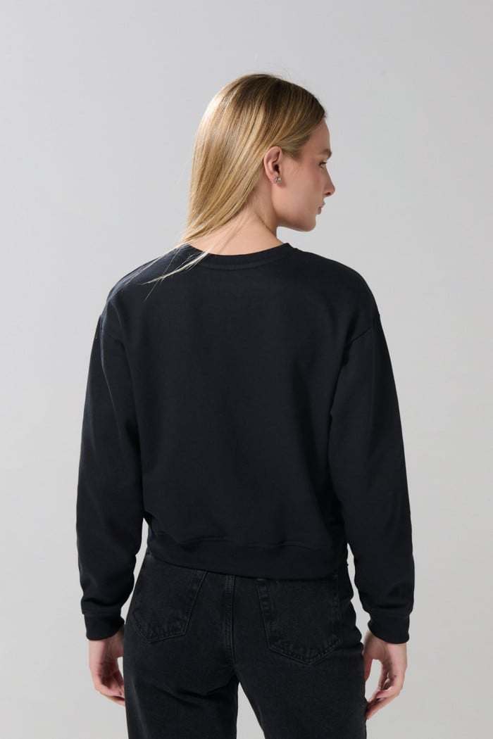 Buzo de Harvard azul intenso con cuello redondo