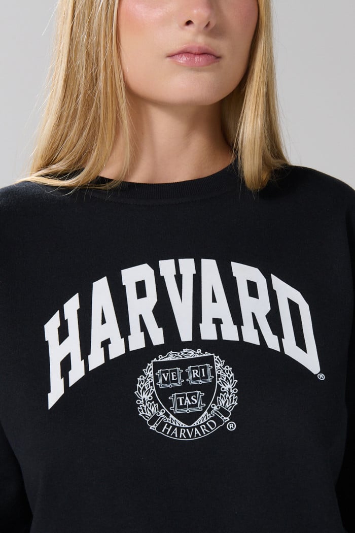 Buzo de Harvard azul intenso con cuello redondo