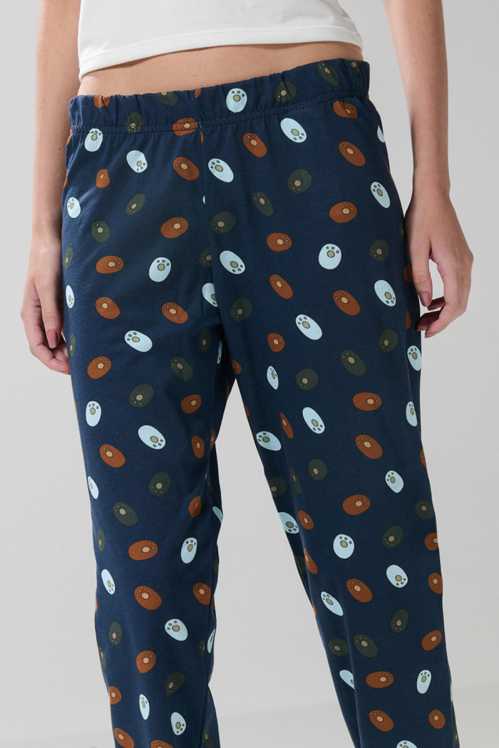 Pantalón jogger azul intenso con diseño de Escandalosos