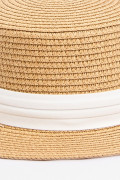 Sombrero Panamá kaki oscuro con cinta en contraste