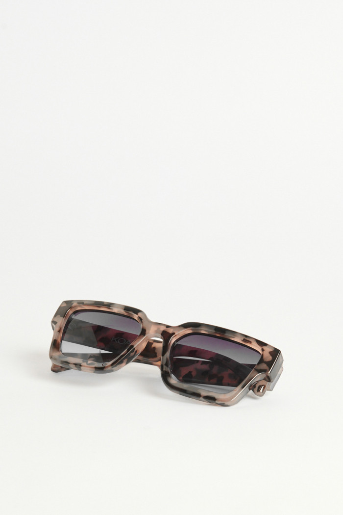 Gafas kakis wayfarer con marco cuadrado estampado