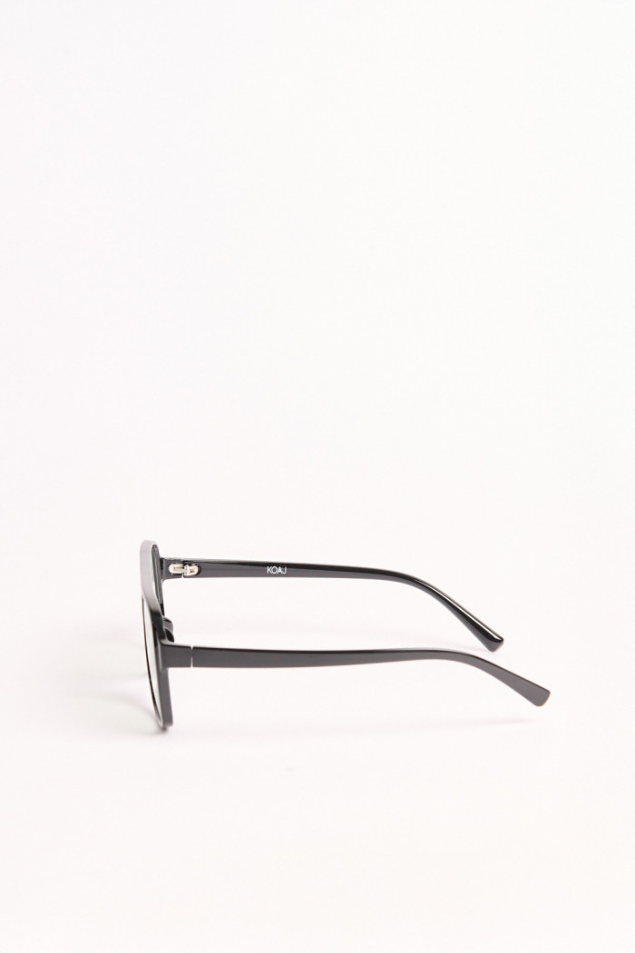 Gafas de sol piloto unicolores con marco grueso