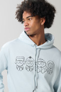 Buzo oversize con capota azul claro y diseño de South Park