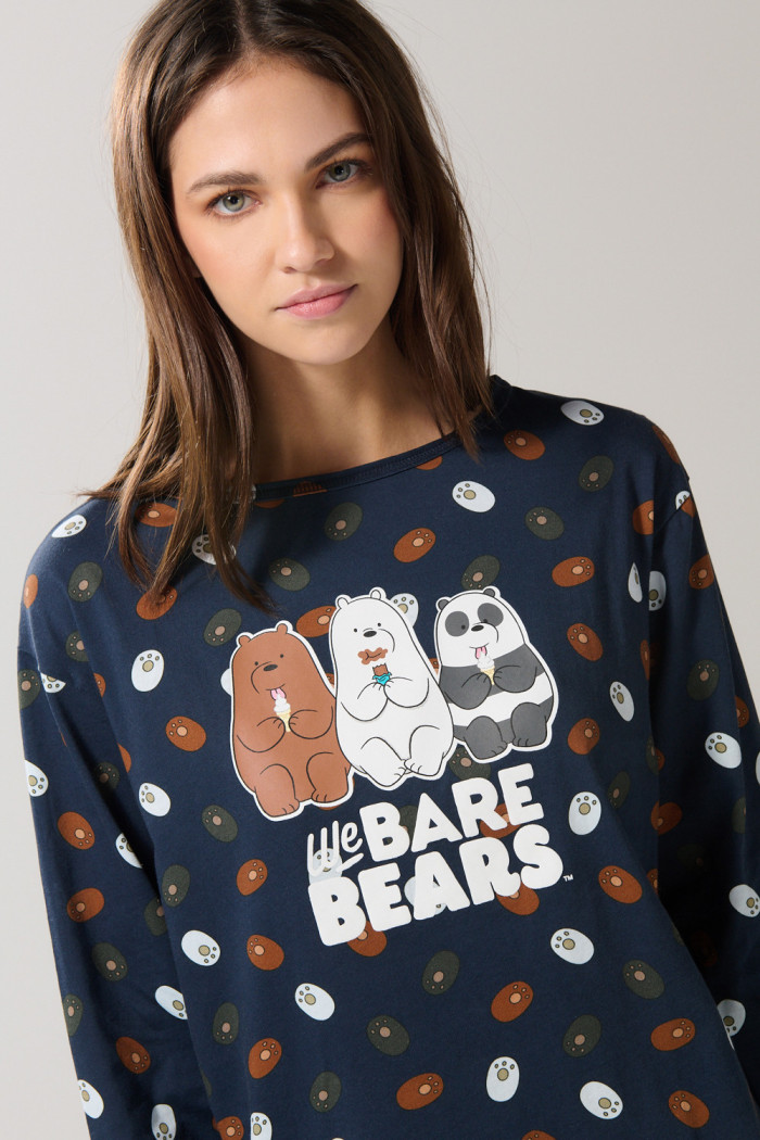 Camiseta manga larga azul con diseños de Escandalosos