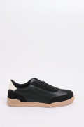 Tenis unicolores casuales con suelas planas y cortes