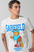 Camiseta crema clara de Garfield con manga corta
