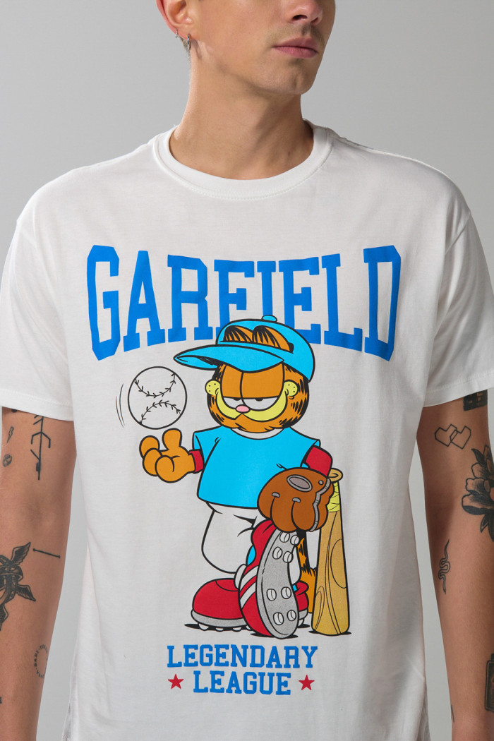 Camiseta crema clara de Garfield con manga corta
