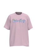 Camiseta lila clara de Rick and Morty con manga corta