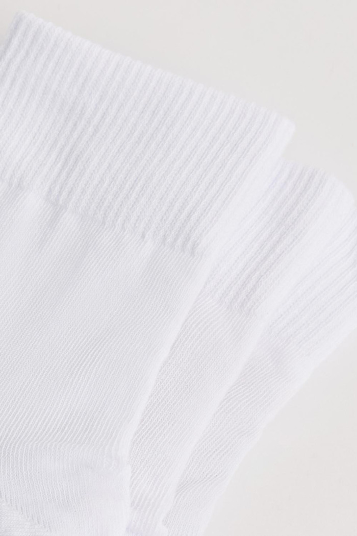 Paquete de medias cortas blancas X3 con texturas