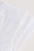 Paquete de medias cortas blancas X3 con texturas