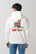 Buzo oversize crema de South Park con capota y bolsillo