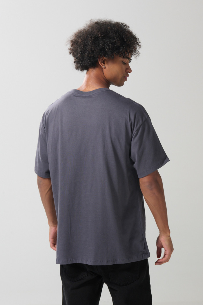 Camiseta gris oversize manga corta de Green Day