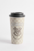Vaso unicolor con tapa y diseño de Harry Potter