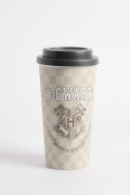 Vaso unicolor con tapa y diseño de Harry Potter