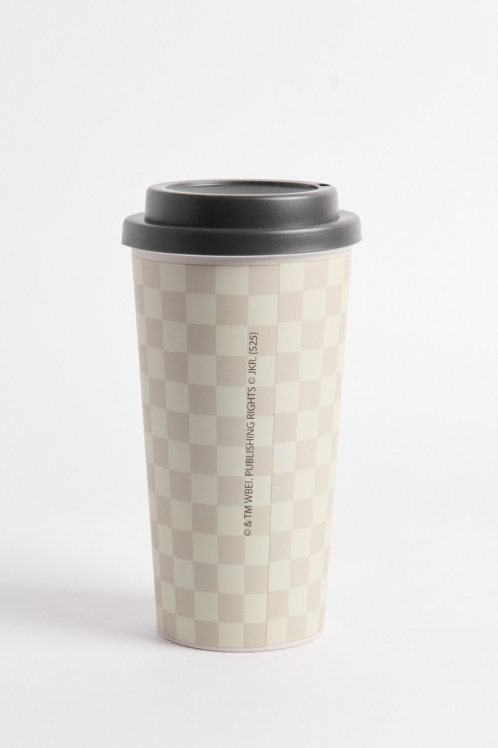 Vaso unicolor con tapa y diseño de Harry Potter