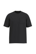 Camiseta manga corta unicolor con bolsillo cuadrado