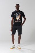 Camiseta artística de Cambridge negra manga corta 
