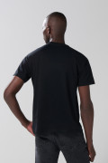 Camiseta artística de Cambridge negra manga corta 
