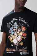 Camiseta artística de Cambridge negra manga corta 
