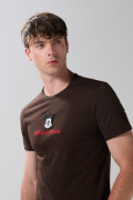 Camiseta manga corta unicolor con arte de Mickey
