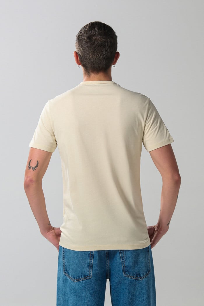 Camiseta cuello redondo de Mickey unicolor en algodón
