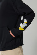 Buzo con capota negro y diseños de Mickey and Friends