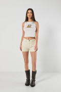Camiseta manga sisa crema con arte de Chip N´ Dale