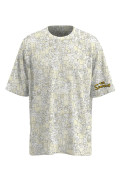 Camiseta oversize crema manga corta con arte de Los Simpson