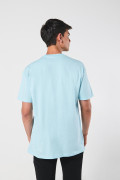 Camiseta en algodón cuello redondo unicolor con manga corta