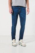 Jean slim tiro bajo azul oscuro con 5 bolsillos