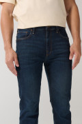 Jean azul oscuro straight leg tiro bajo con bota recta