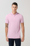 Camiseta Polo unicolor con cuello y puños tejido