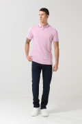 Camiseta Polo unicolor con cuello y puños tejido