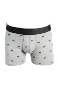 Bóxer brief-medio gris con diseños de caballos