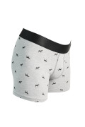 Bóxer brief-medio gris con diseños de caballos