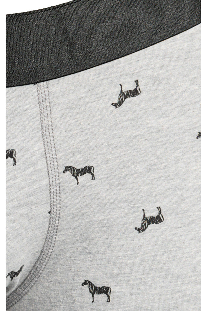 Bóxer brief-medio gris con diseños de caballos